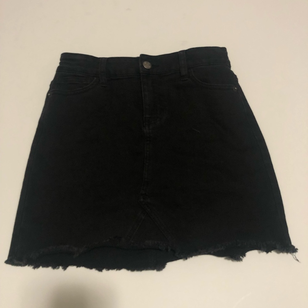 Black Denim Art Class Skirt